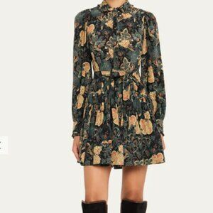 Ulla Johnson "Simona" printed silk mini dress